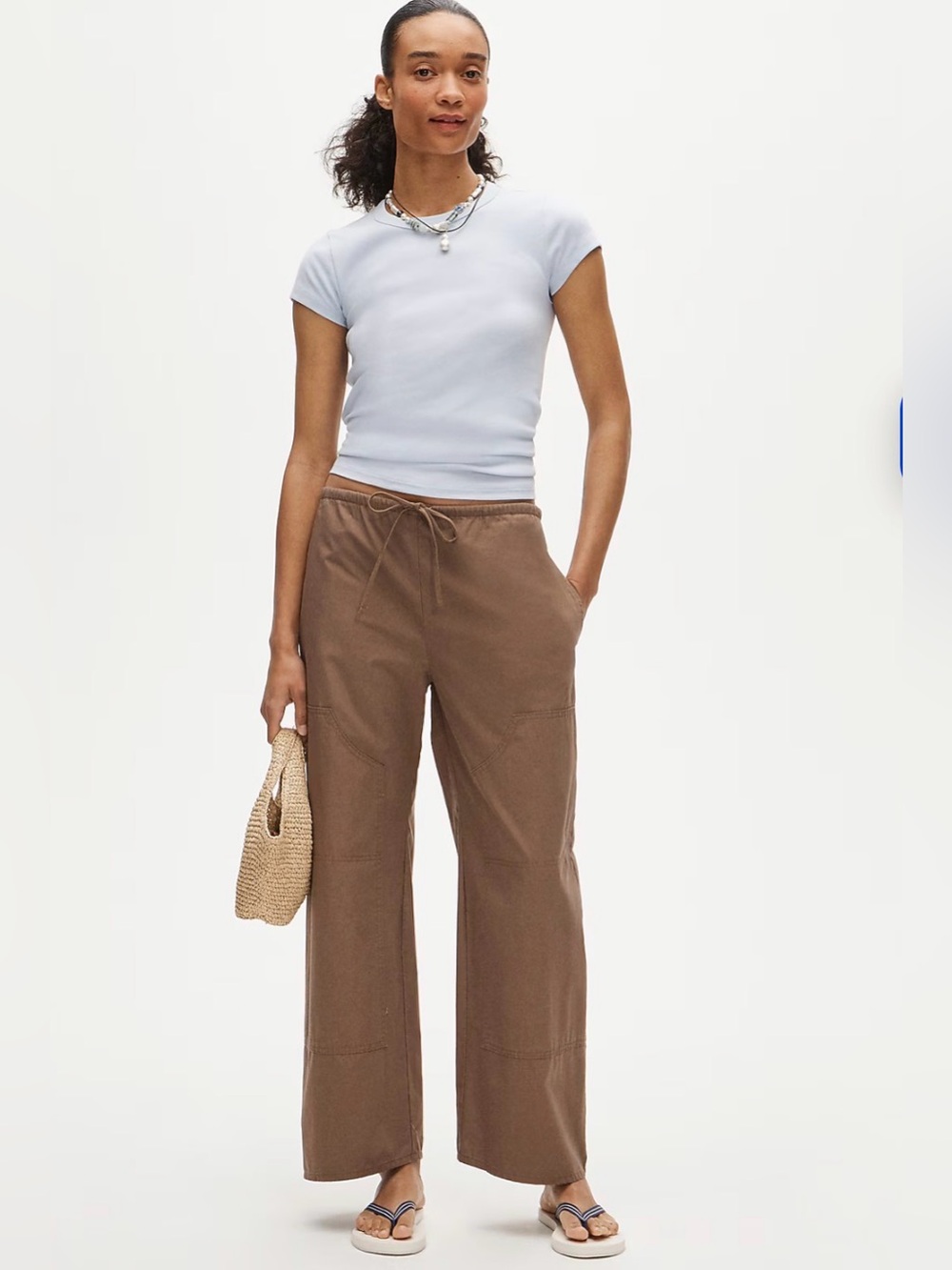 J.Crew Luna pant in cotton poplin XSP
Worn Teak(Brown)
